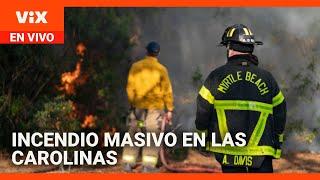 Incendio masivo en las Carolinas causa destrucción | La Voz de la Mañana