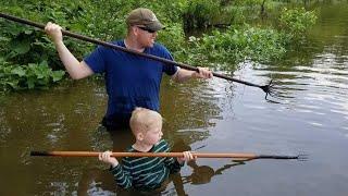 Forging Fishing Spears + Hunting Snakeheads in Swamp - Forging Fishing Catch & Cook Challenge