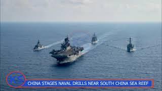 CHINA Etandise 'Naval Drills' Okugoba Abamerica Mu South China Sea.