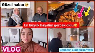 Cok mutluyum| En büyük hayalim gercek oldu|Babamin elinden Kahvalti | Annemden Duyuru