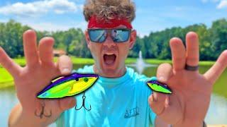 Tiny Lures vs Huge Lures Fishing Challenge!