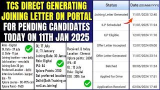 TCS BIGGEST MASS ONBOARDING ON 20, 23, 30 JAN'25 | DIRECT GENERATING JOINING LETTER | 200+ TIMELINES