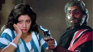 डेविड ने श्रीदेवी को डरा के रखा है | Amitabh Bachchan | Sridevi | Hindi Movie | Aakhree Raasta