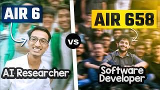 AIR 6 vs AIR 600 after 6 years of graduating IIT