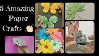 5 Amazing Paper Crafts  | Easy Paper Craft for Beginners | Step by Step Tutorial