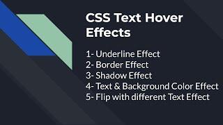 CSS Text Animation | Text hover effects in css | CSS Tutorial