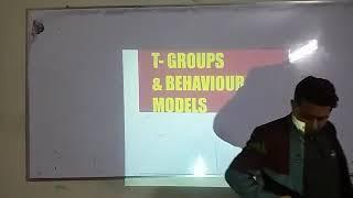 T-groups and Behavioral model | organization development