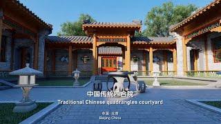 Traditional Chinese quadrangles courtyardm, Beijing 中国传统四合院，中国北京