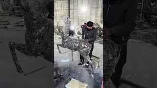 Craftsman production Original video Stainless steel sculpture Craftsman sculpture Artistic sculp