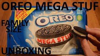 Unboxing Oreo Mega Stuf Chocolate Sandwich Cookies Family Size