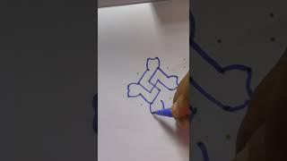 Easy Kolam for daily use, for kids and Beginners #shorts #rangoli #kolangal