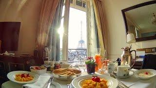 Breakfast with a view of the Eiffel Tower at the Shangri-La Paris