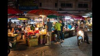 [4K] Night walking Chok Chai 4 Market a local food destination close to MRT Chok Chai 4 station