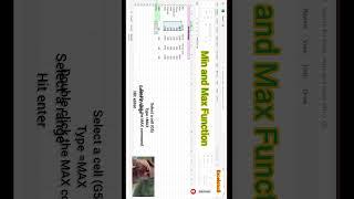 Min Max Function in excel #excel #exceltips #ytshorts #shorts #shortfeed #viralvideo