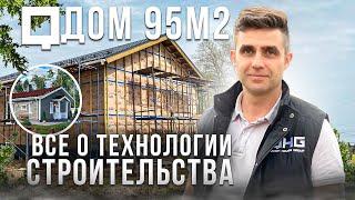 Каркасный дом 95 м2. Все о технологии строительства дома | Quick House Group #quickhousegroup