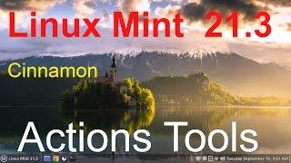 Linux Mint 21.3 - Cinnamon - Actions Tools.