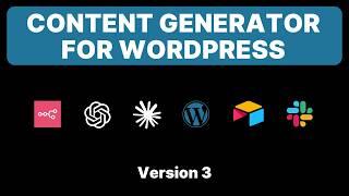 Content Generator for WordPress v3