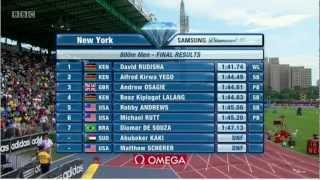 David Rudisha World Lead 800m New York Diamond League 2012