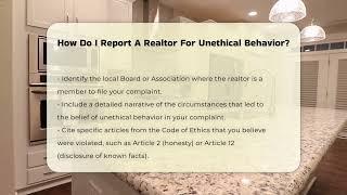 How Do I Report A Realtor For Unethical Behavior? - CountyOffice.org