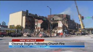 Walls come down at Evangelistic Center Church following weekend fire