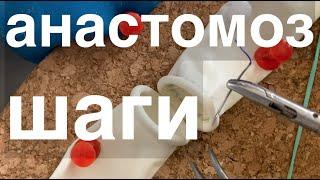 анастомоз в 3 шага / как тренировать лапароскопический анастомоз / laparoscopic anastomosis tutorial