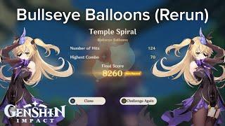 Bullseye Balloons Temple Spiral Rerun (Score: 8260) | Genshin Impact