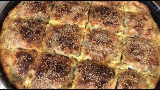 EL AÇMASI ISPANAKLI TEPSİ BÖREĞİ - EL AÇMASI BÖREK TARİFLERİ - TEPSİ BÖREĞİ NASIL YAPILIR