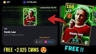 Free Epic Denis Law & Free 2025 Coins In eFootball 2025 Mobile 