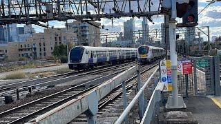 Greater Anglia, Elizabeth Line and London Overground Trains at Bethnal Green on August 5th 2022