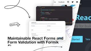 Maintainable React Forms and Form Validation with Formik