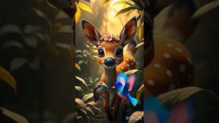 Deer helping Baby Bird #cartoon #animation #animals #shorts #stories
