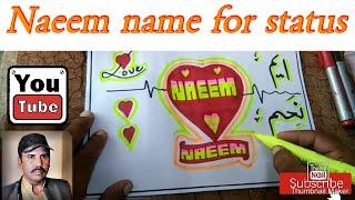 how to write naeem name for status |mirza shafiq art|