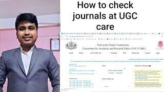 How to check journals are listed in UGC care or not.