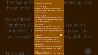 Easy and most common  definition of respiratory system #respiratory condition #comon #nursing