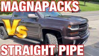 Chevy Silverado 5.3L: MAGNAFLOW MAGNAPACKS Vs STRAIGHT PIPES!