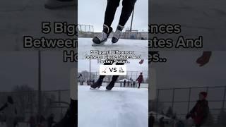 Figure Skates VS Hockey Skates  #iceskating #holidays #shorts