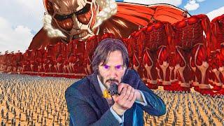 JOHN WICK DEFENCES vs TITAN DESSERT ATTACK | Ultimate Epic Battle Simulator 2 UEBS 2