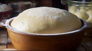 The dough is like fluff Universal yeast dough is easier than ever. Dough in 5 minutes for any baking
