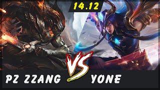 Pz ZZang - Yasuo vs Yone MID Patch 14.12 - Challenger Yasuo Gameplay