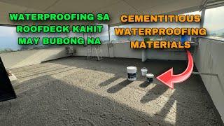 ANONG WATERPROOFING MATERIALS ANG GINAMIT NAMIN SA ROOFDECK(Cementitious waterproofing)