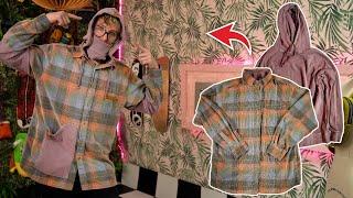 Transform a Button-Up Shirt and Hoodie into an Epic Upcycled Outfit! | DIY Sewing Tutorial