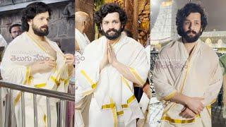 Telugu Cinema Actor Akhil Akkineni Calm And Humble Attitude At Tirumala Temple