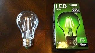 FEIT 4.5watt Green Filament LED Light Bulb