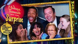 Michael Strahan and Jimmy Surprise Fans at Madame Tussauds Wax Museum | The Tonight Show