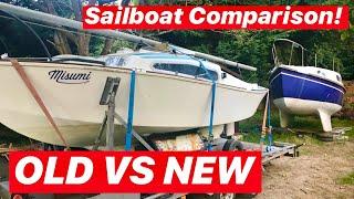 Comparing My Old Boat To The New One And Then Destroying It! Sailing Meraki | Ep.11