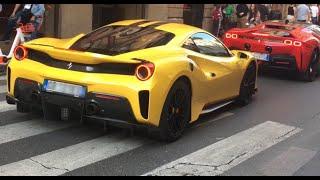 SUPERCARS IN MILAN 2022 #28(SVJ,PISTA,SF90,2X PERFORMANTE,4X URUS,GT3,GT2RS,AMG GT R,570 GT,I8,M4)