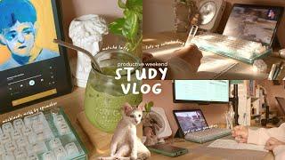 study vlog  productive weekend, lots of note-taking & writing, new keyboard ft. epomaker