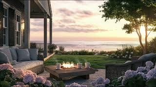 Cozy Fireplace Ambience & Ocean Sounds ASMR | Relaxing Focus White Noise