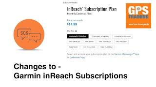 Garmin inReach subscriptions - Changes