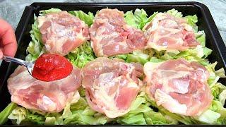I won't fry chicken thighs anymore! Cheap and healthy for the whole family! Baked cabbage recipe